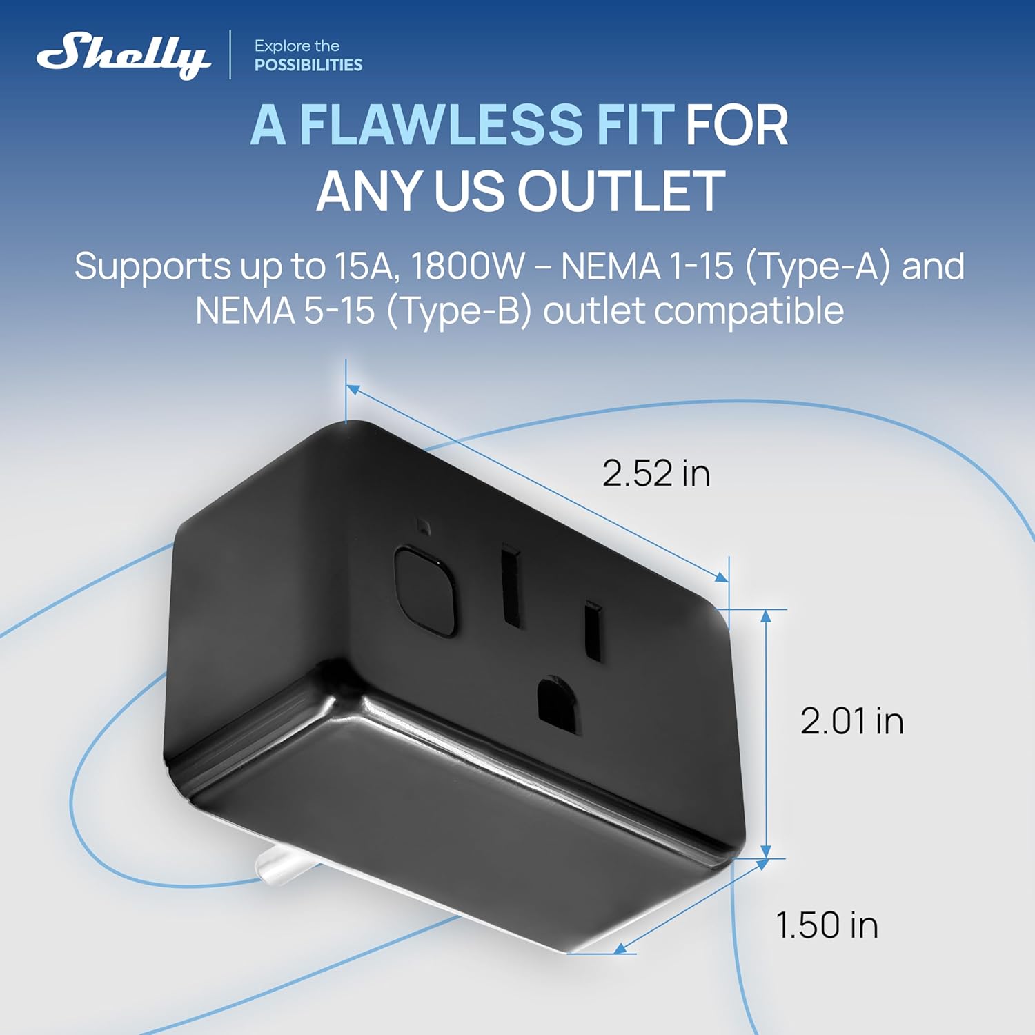 Shelly Plug US Gen4 Black