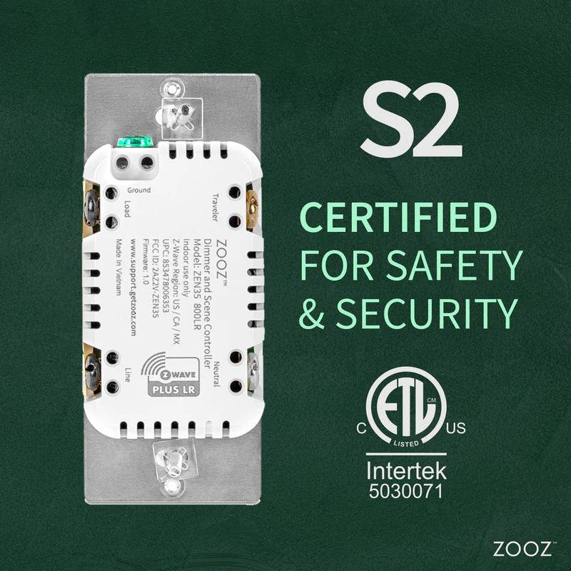 Zooz 800 Z-Wave Dimmer & Scene Controller