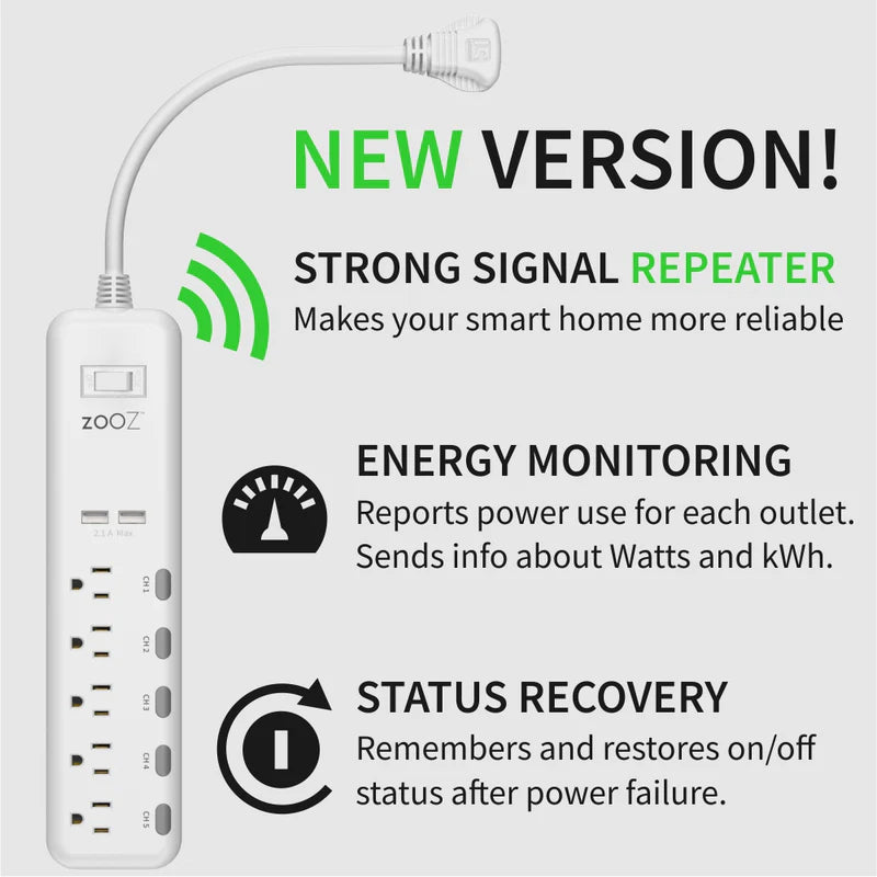 Zooz 800 Z-Wave Power Strip