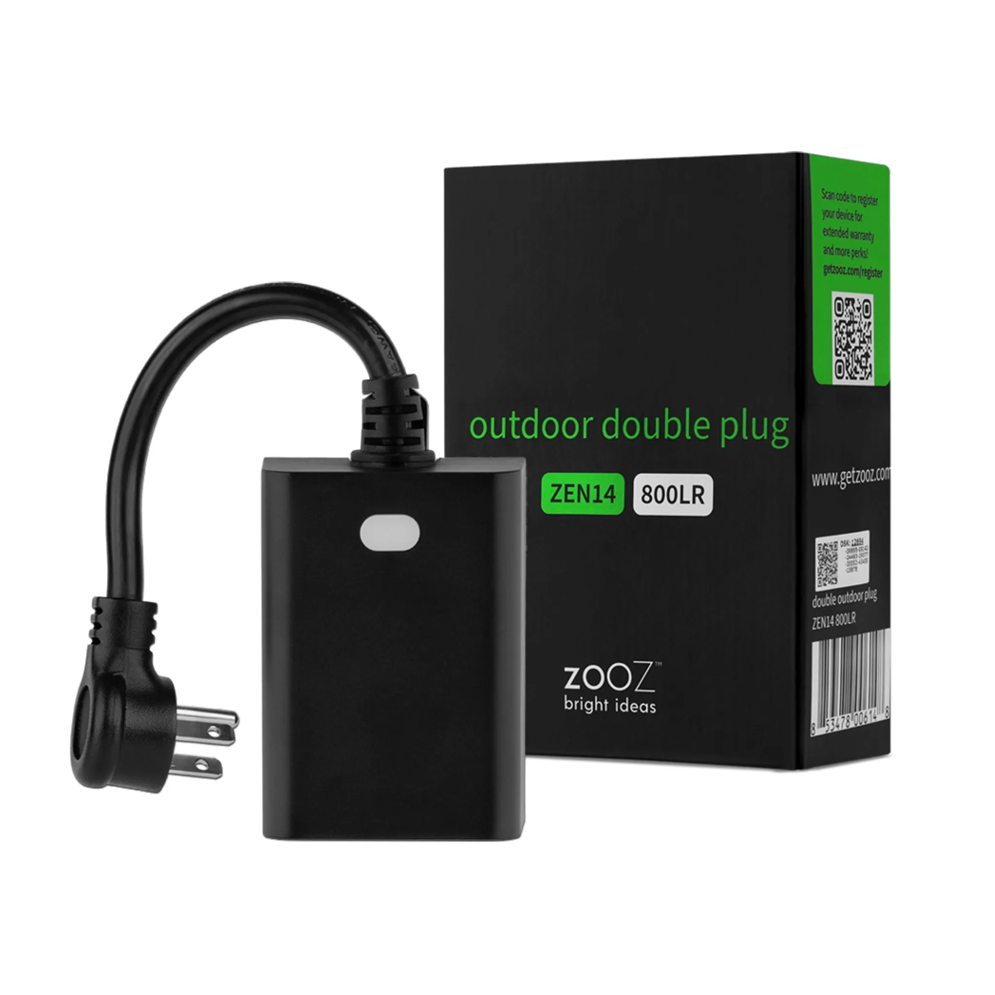Zooz 800 Z-Wave Outdoor Double Plug