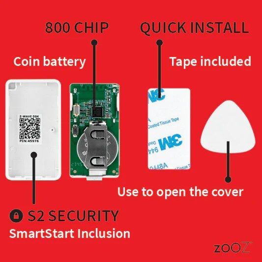sowoozooセット Zooz 800 Z-Wave XS Tilt | Shock Sensor - CloudFree