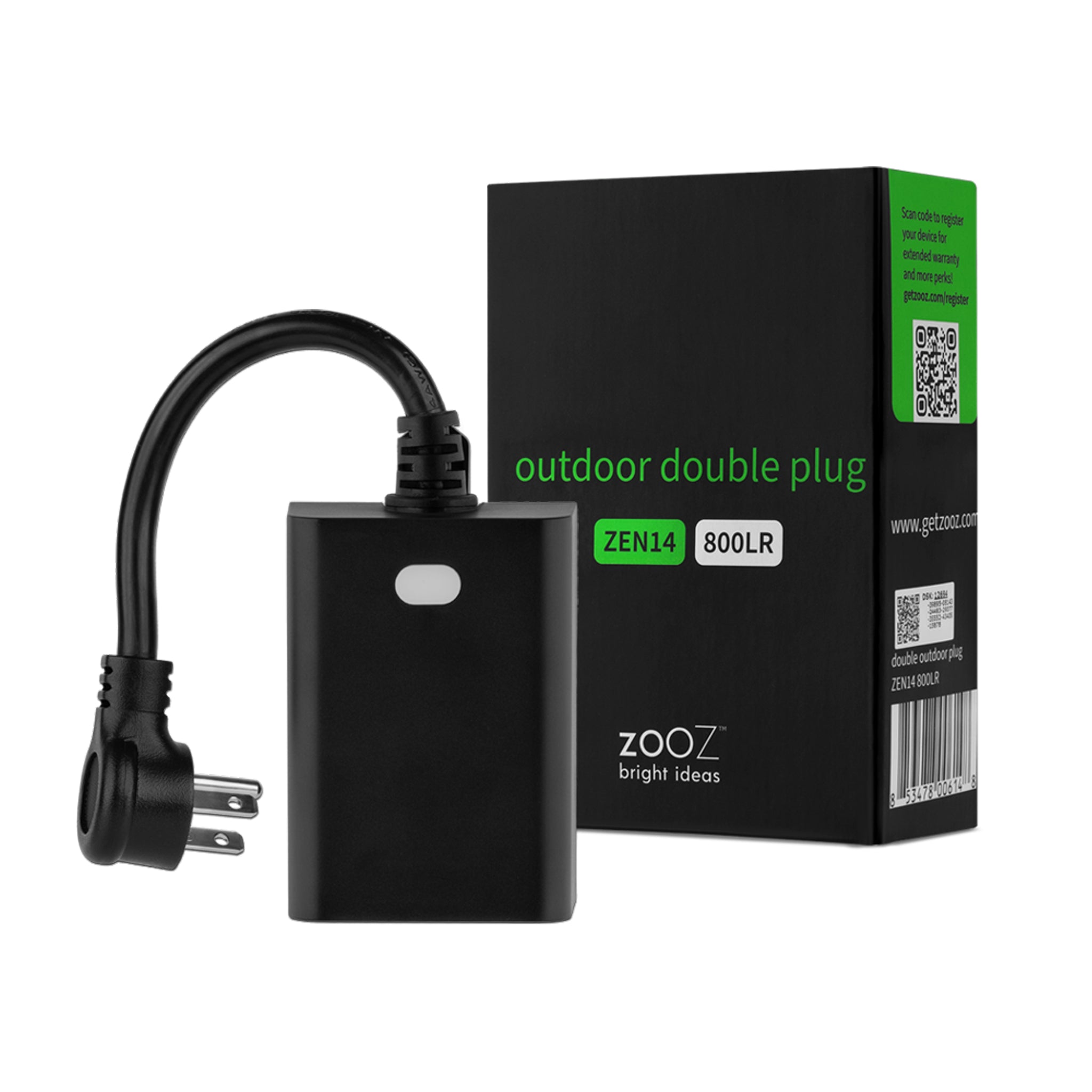 Zooz 800 Z-Wave Outdoor Double Plug