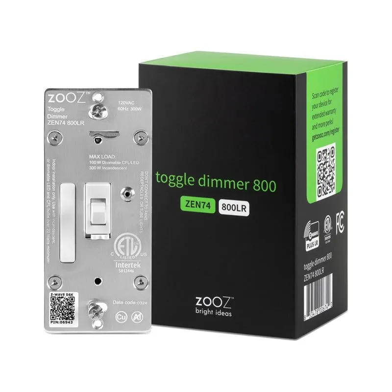 Zooz 800 Z-Wave Toggle Dimmer Switch